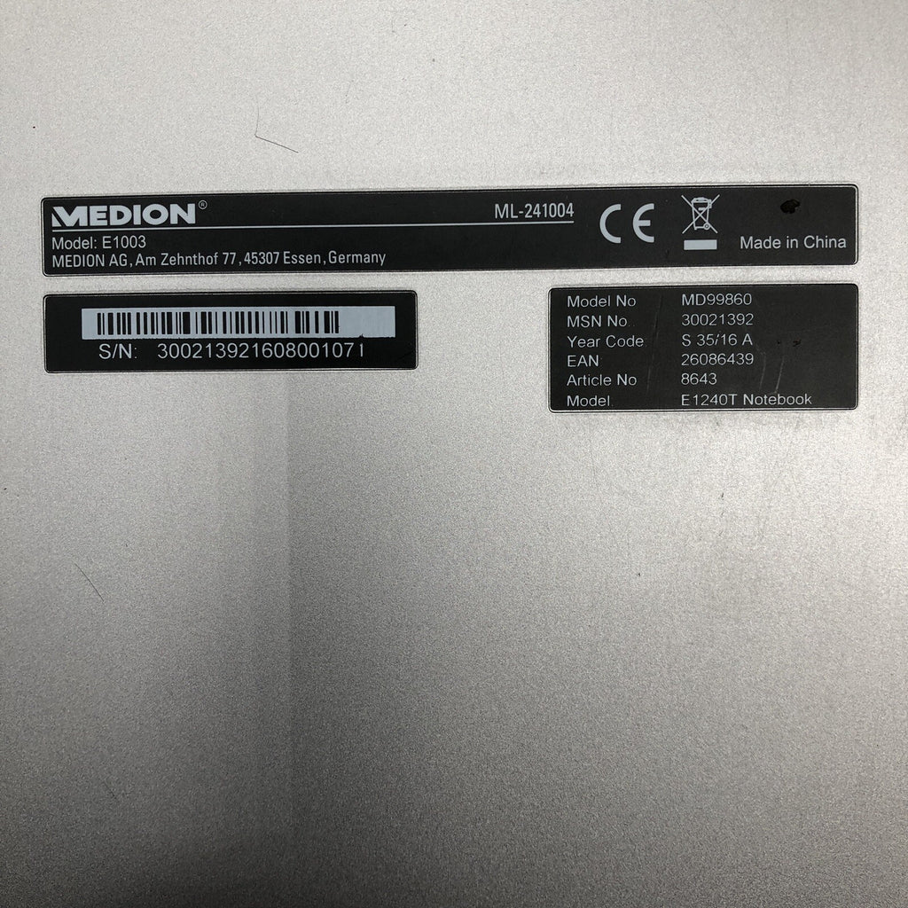 Clavier azerty MEDION ML-241004 - Modèle E1003