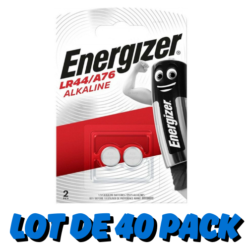 Lot Revendeur - 40 pack de 2 Piles LR44 Energizer