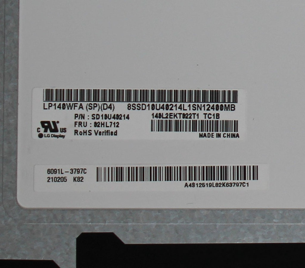 Dalle écran  type LP140WFA (SP)(D4)