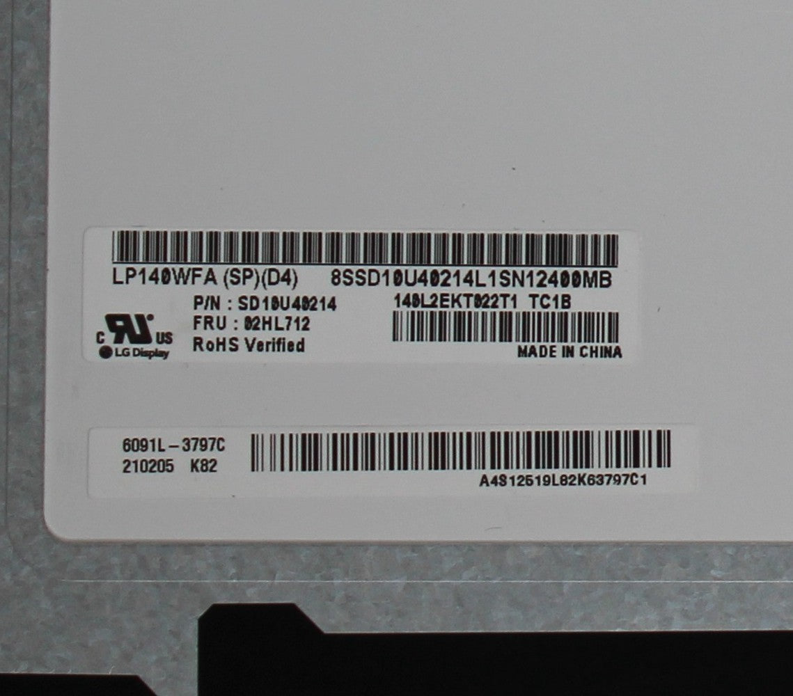 Dalle écran  type LP140WFA (SP)(D4)