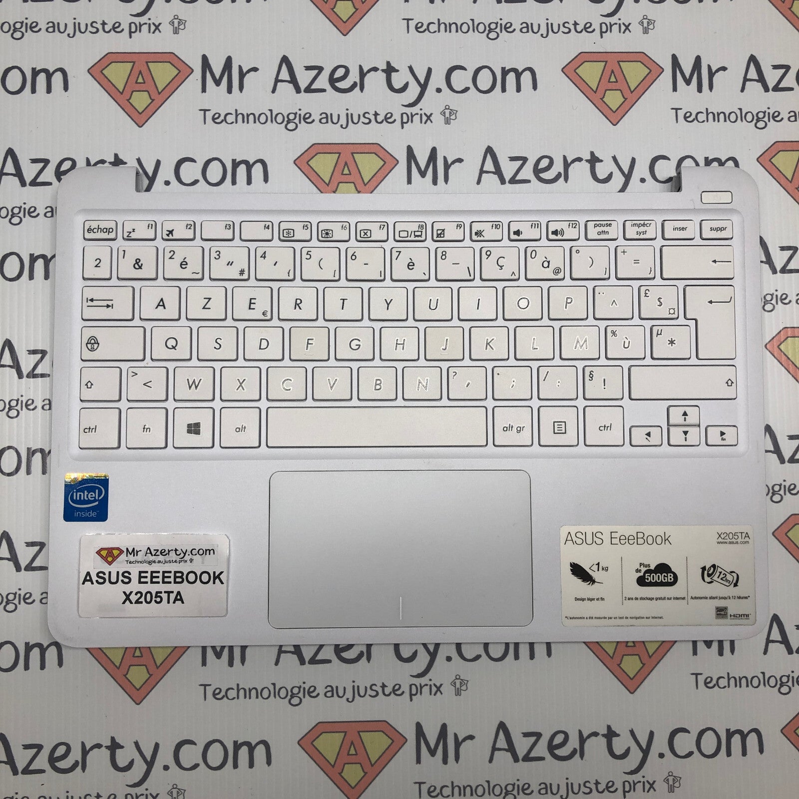 Plasturgie basse complète + clavier azerty - Asus EEEBOOK X205TA
