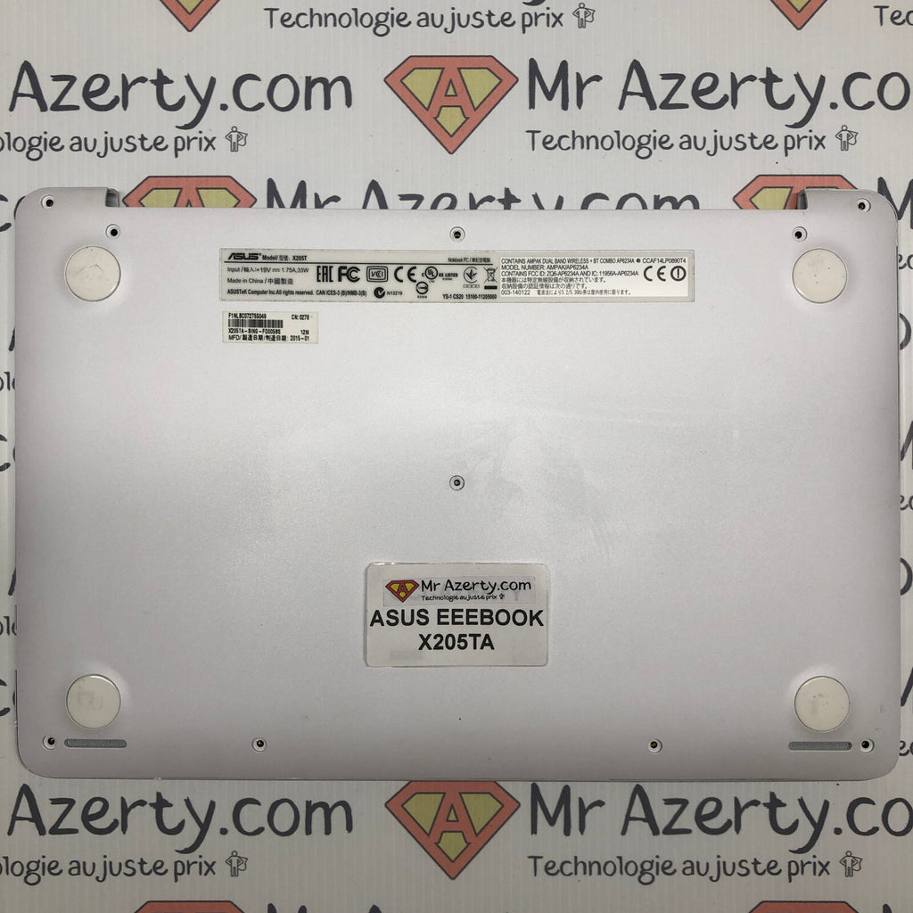 Plasturgie basse complète + clavier azerty - Asus EEEBOOK X205TA