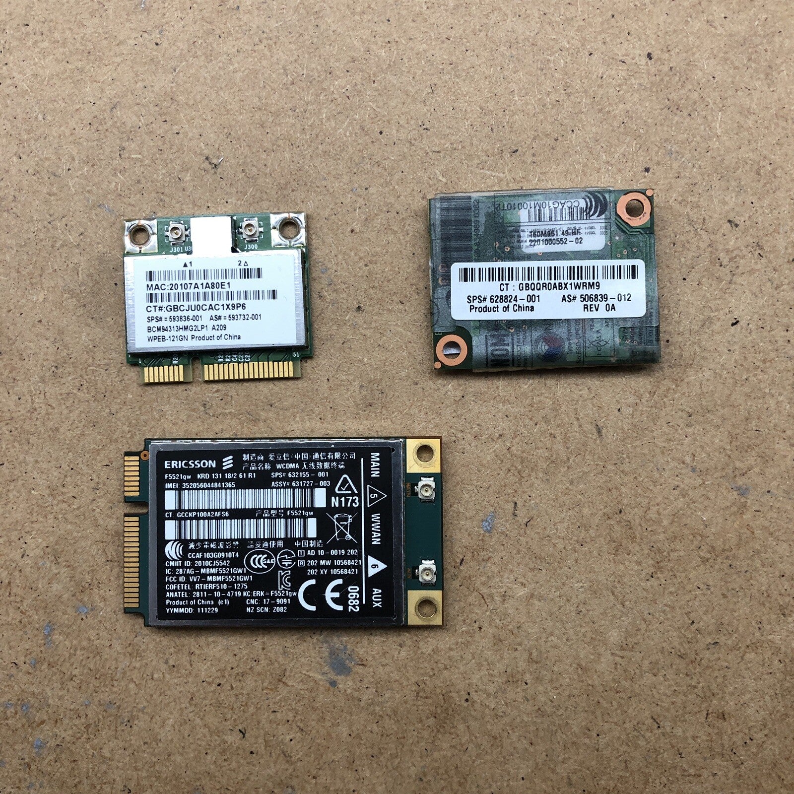 Lot carte wifi/ethernet - HP Probook 6560B