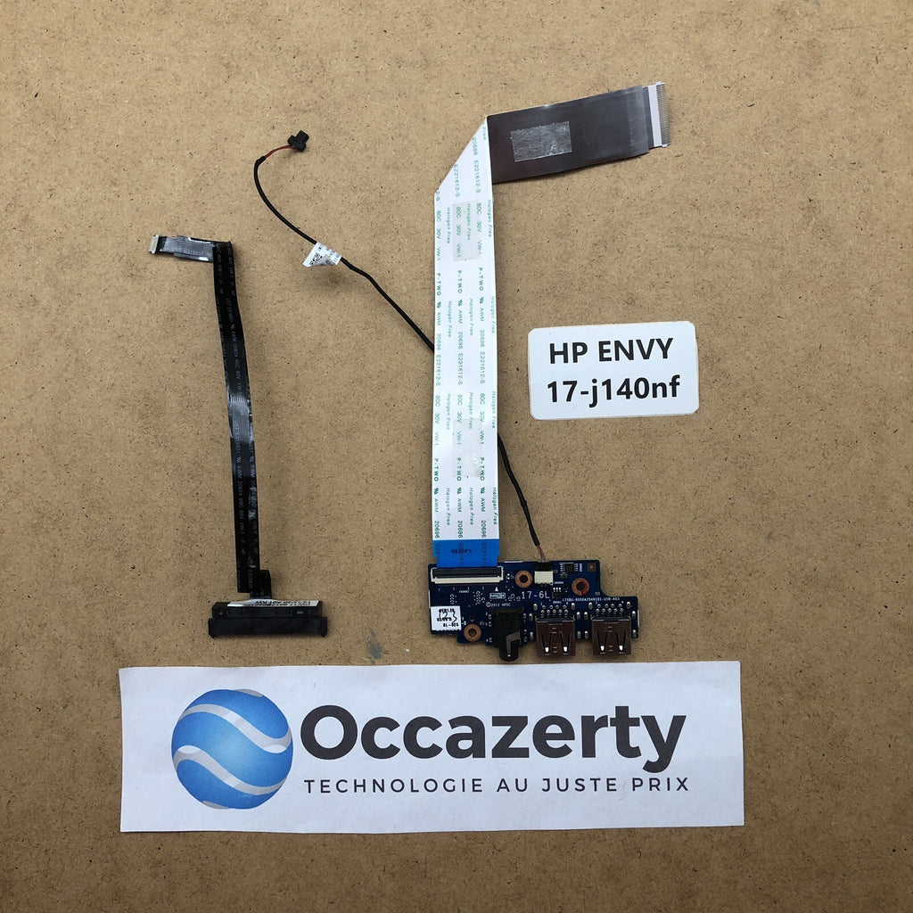 Carte USB/Jack et connecteur sata - HP Envy 17-j140nf