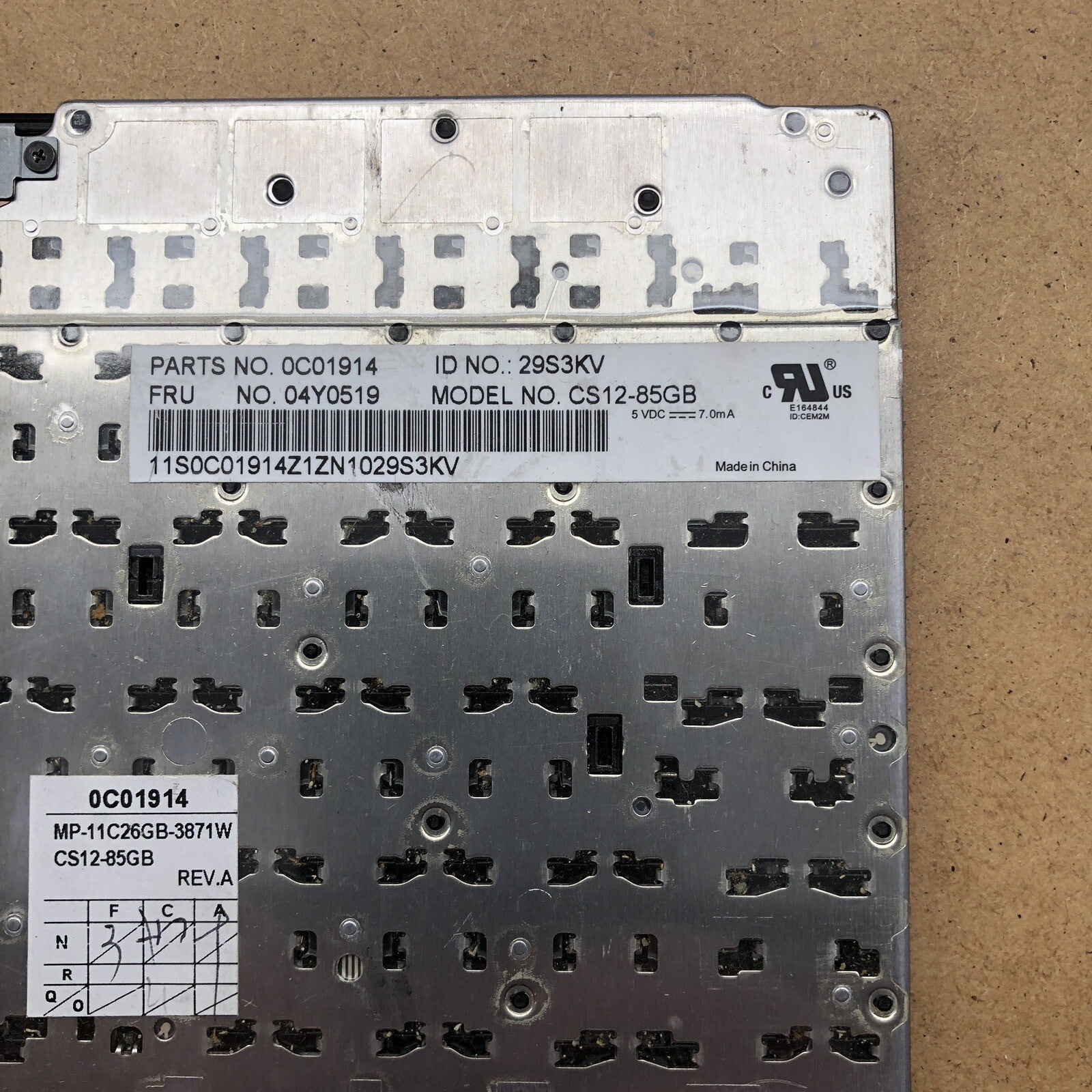 Clavier QWERTY - CS12-85GB - LENOVO