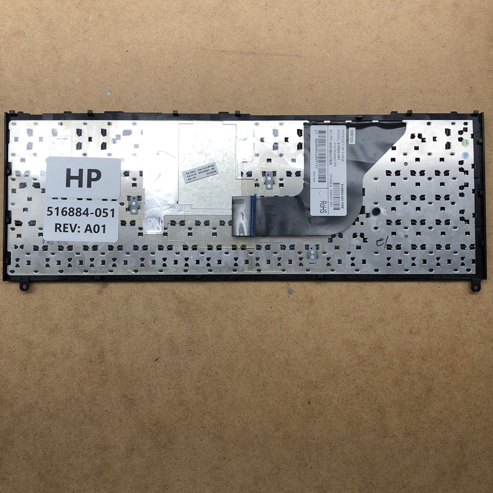 Clavier azerty - 516884-51 - Rev : A01 - HP