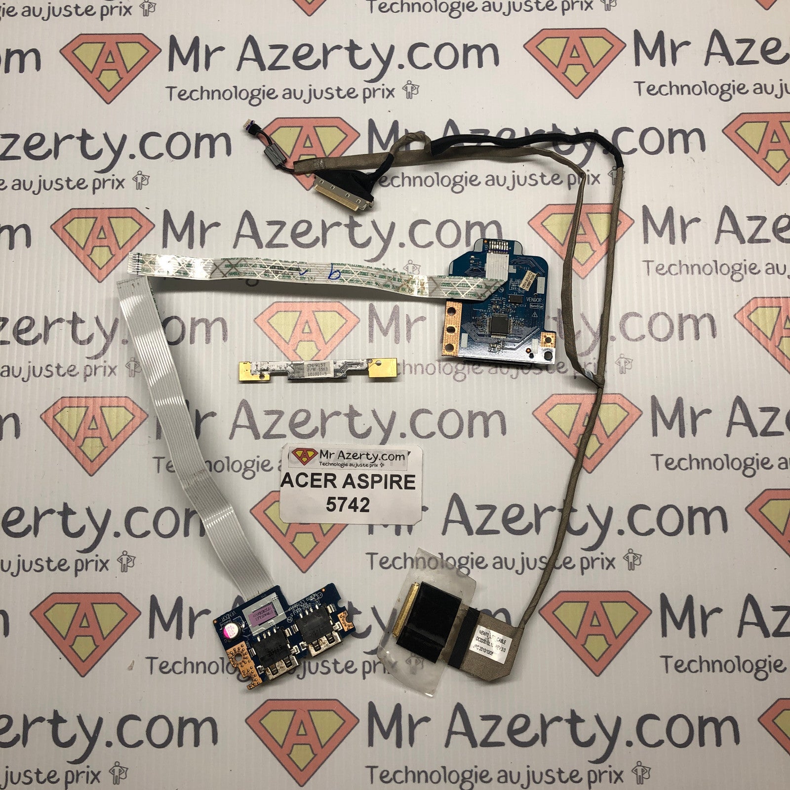 Nappe carte USB + connecteur écran + webcam - Acer Aspire 5742