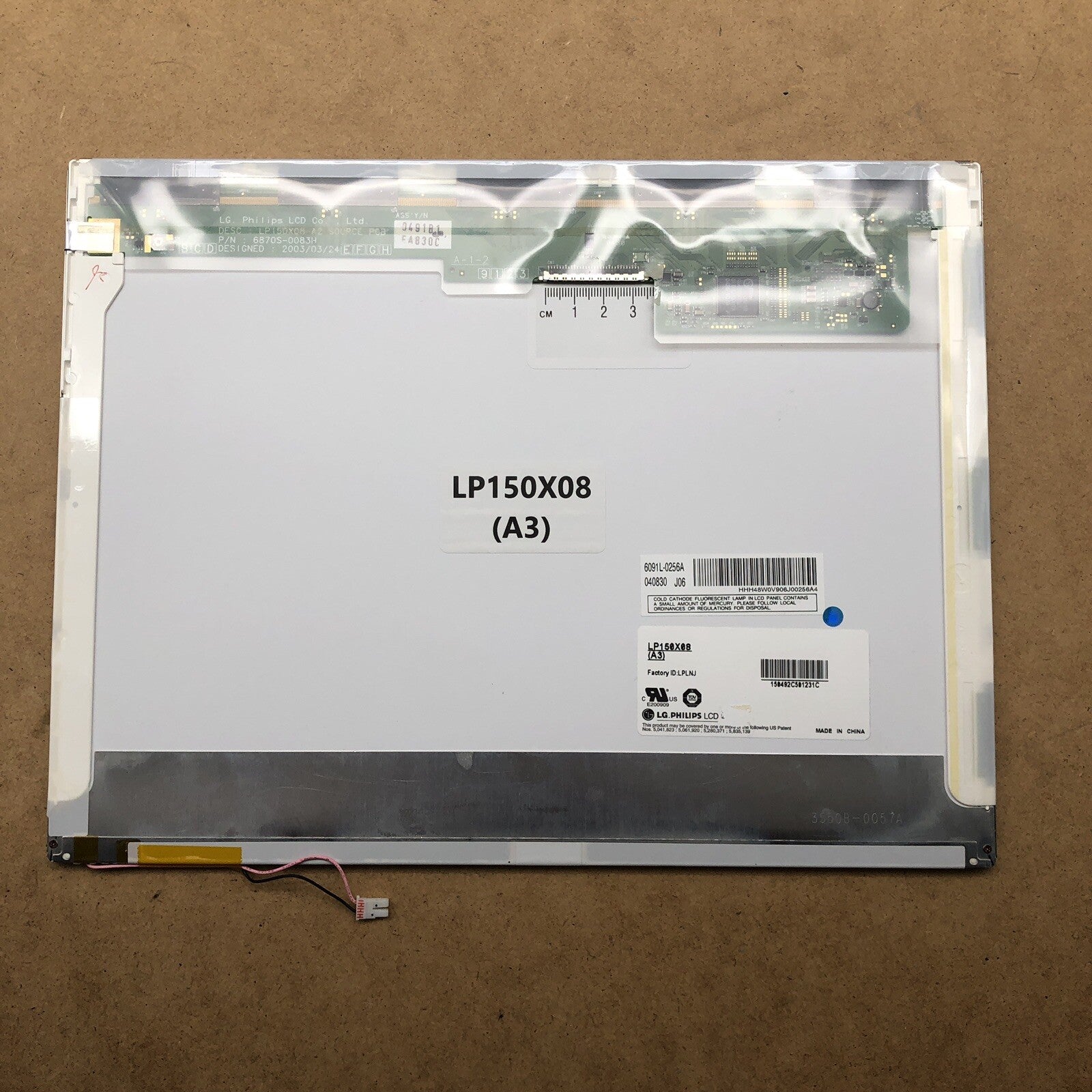 Dalle écran  type LP150X08 (A3) 