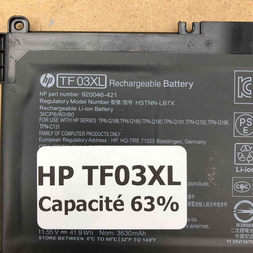 Batterie - HP type TF03XL