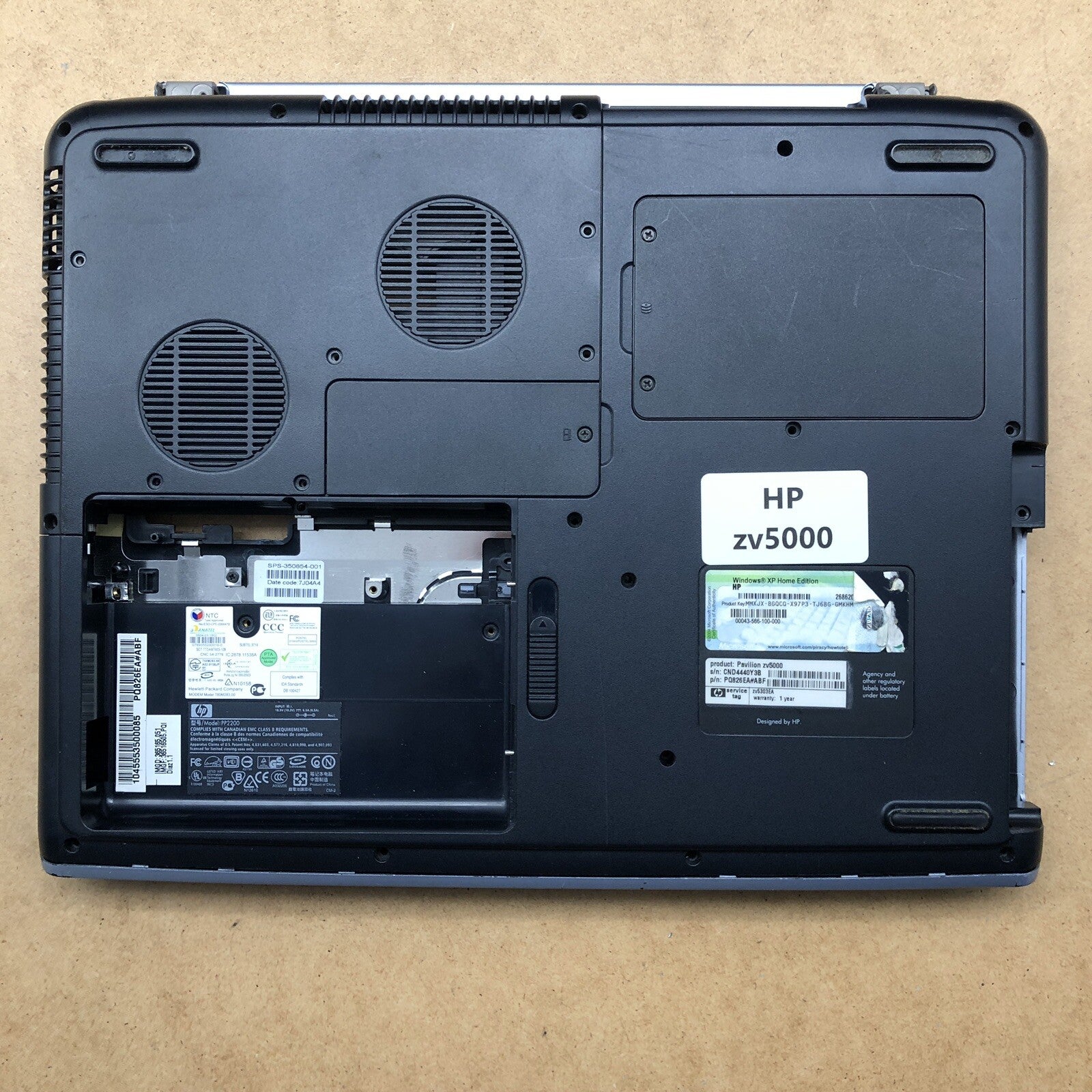 Plasturgie - HP pavilion zv5000