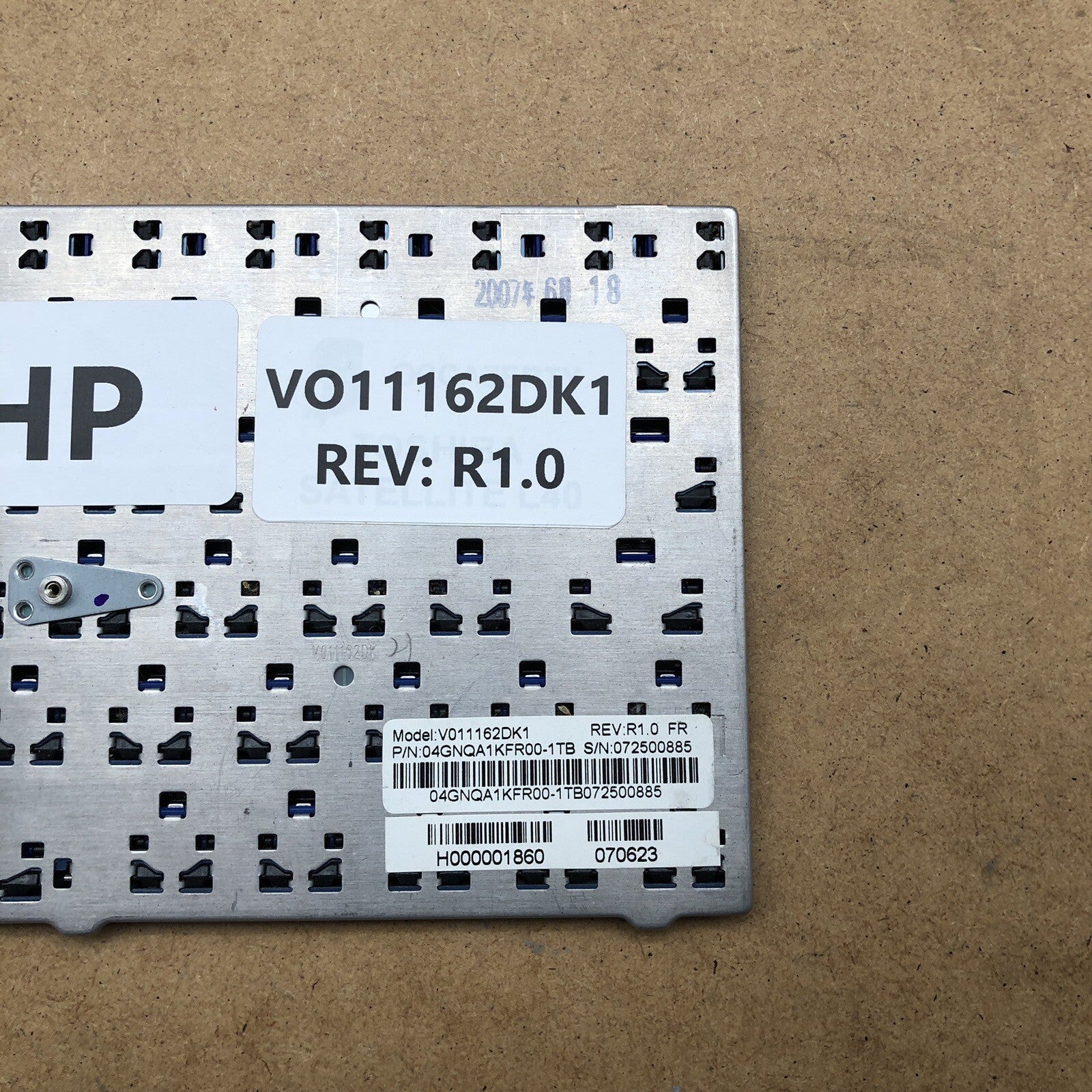 Clavier azerty - V011162DK1 - Rev : R1.0 - HP