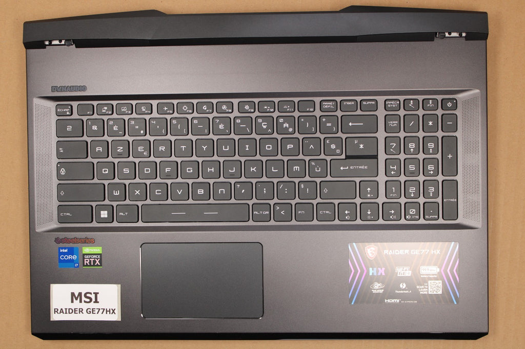 Plasturgie avec clavier azerty - MSI RAIDER GE77HX