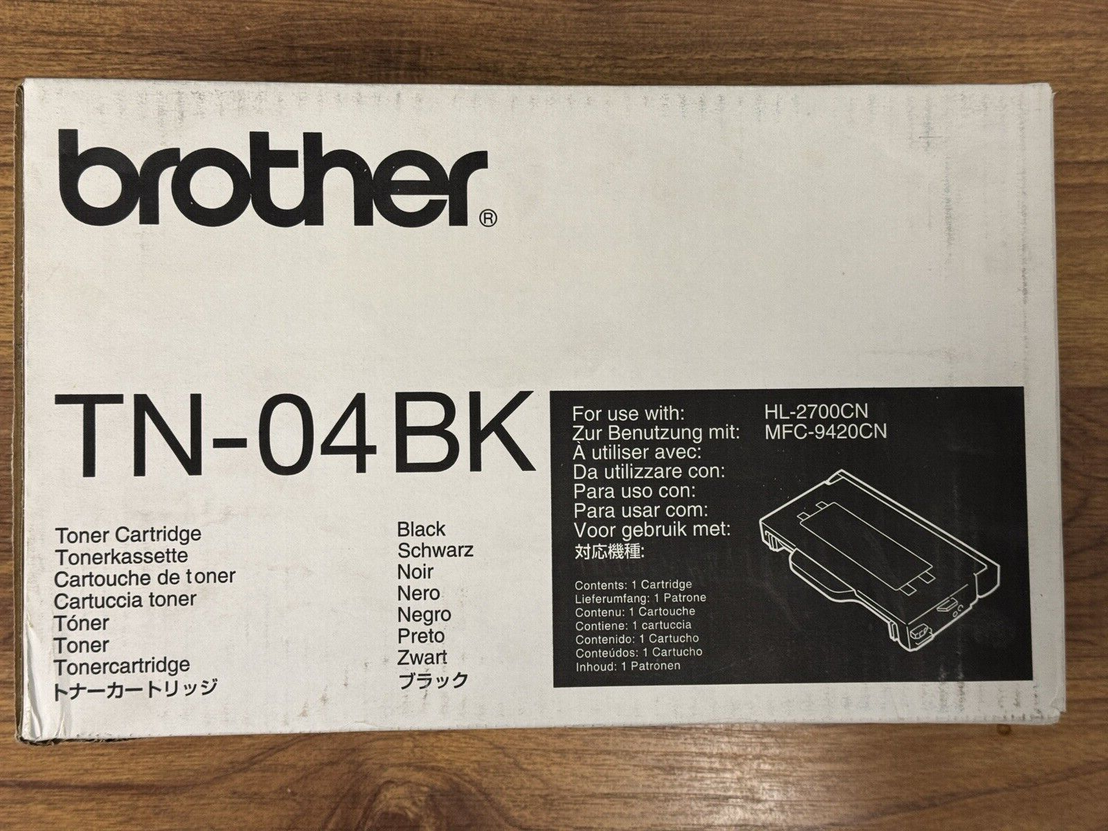 Toner Brother TN-04 BK Original Neuf Noir 10 000 Pages Pour HL-2700CN,MFC-9420CN