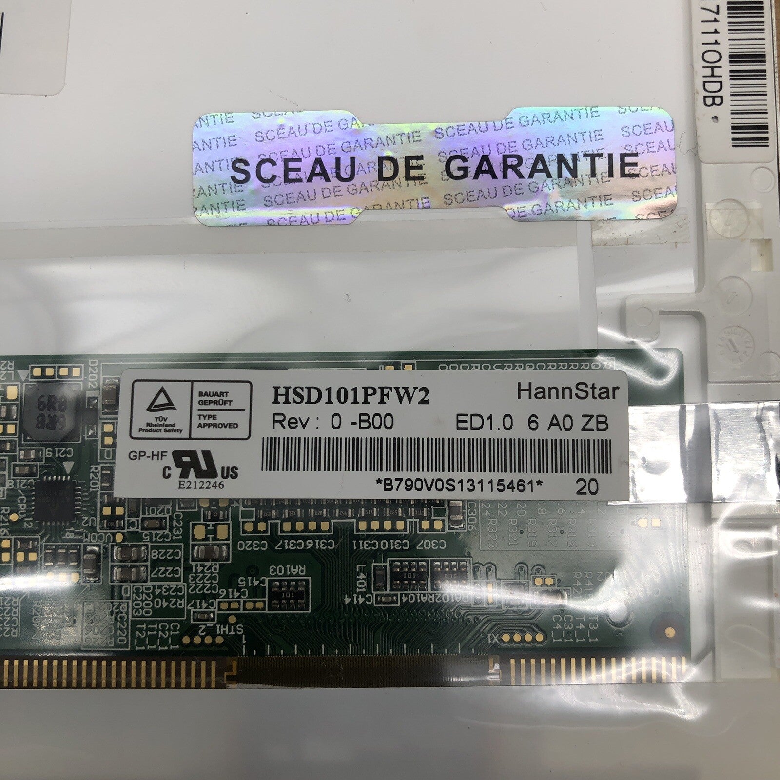 Dalle écran  type HSD101PFW2 0-B00