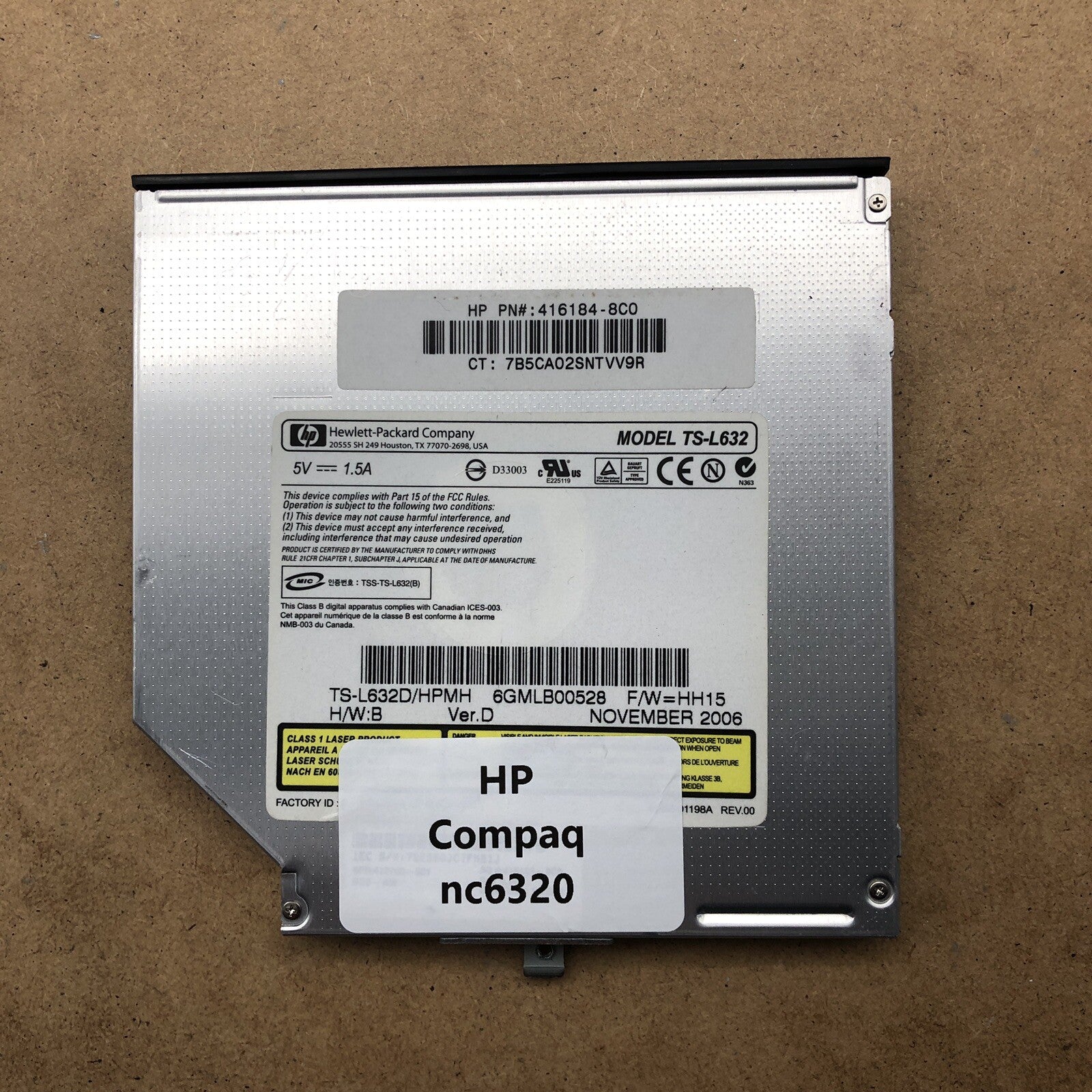 Lecteur/graveur DVD - HP Compaq nc6320