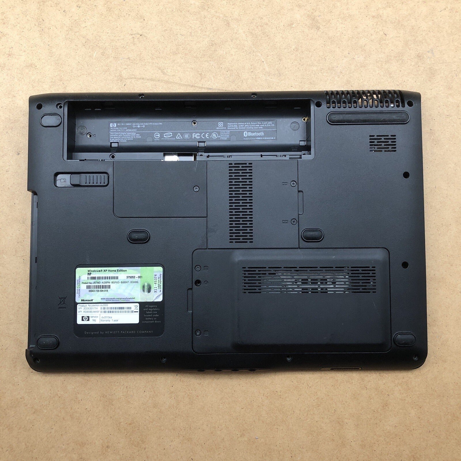 Plasturgie Basse complète - HP Pavilion DV2000