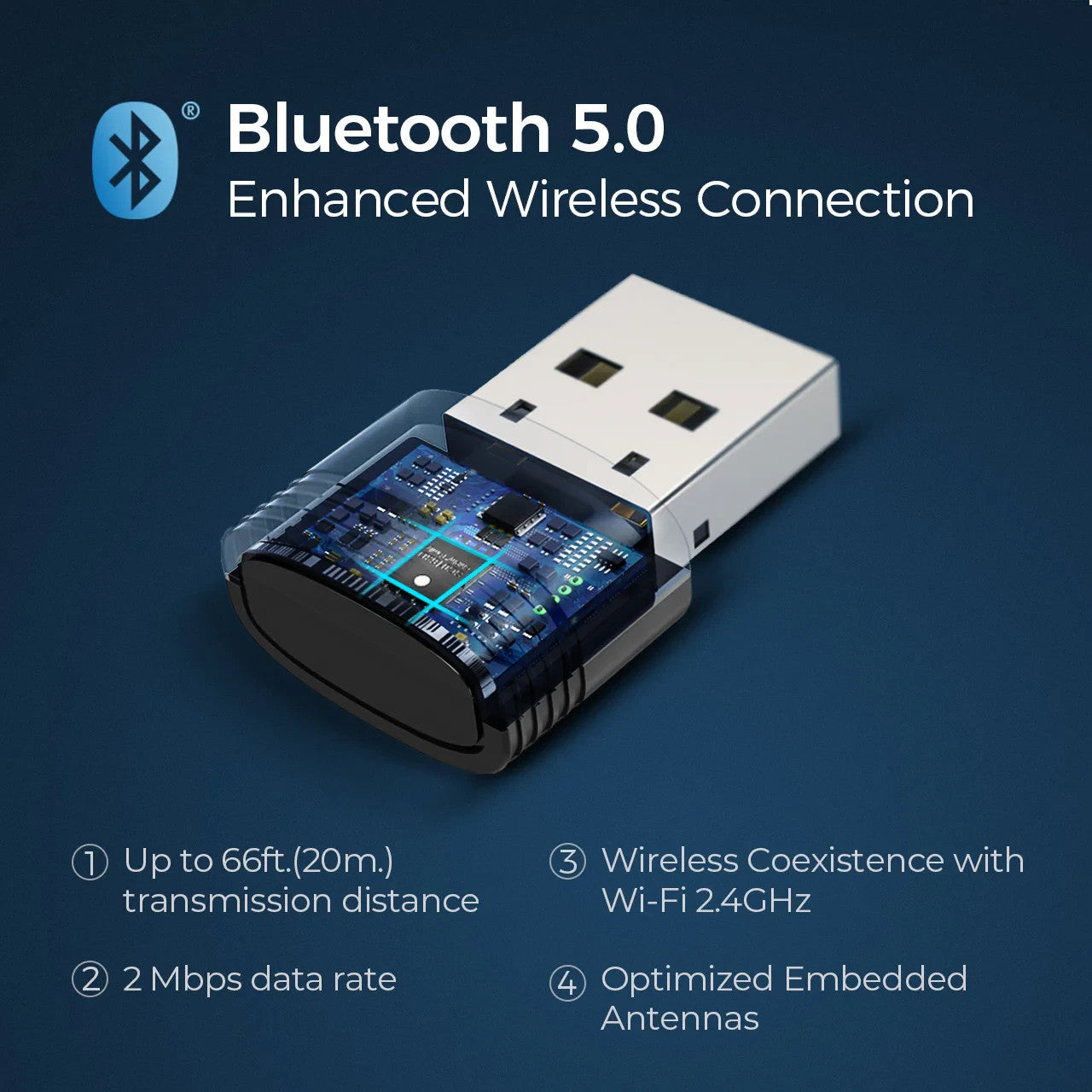 Clé USB Bluetooth 5.0 MPOW - PRODUIT NEUF