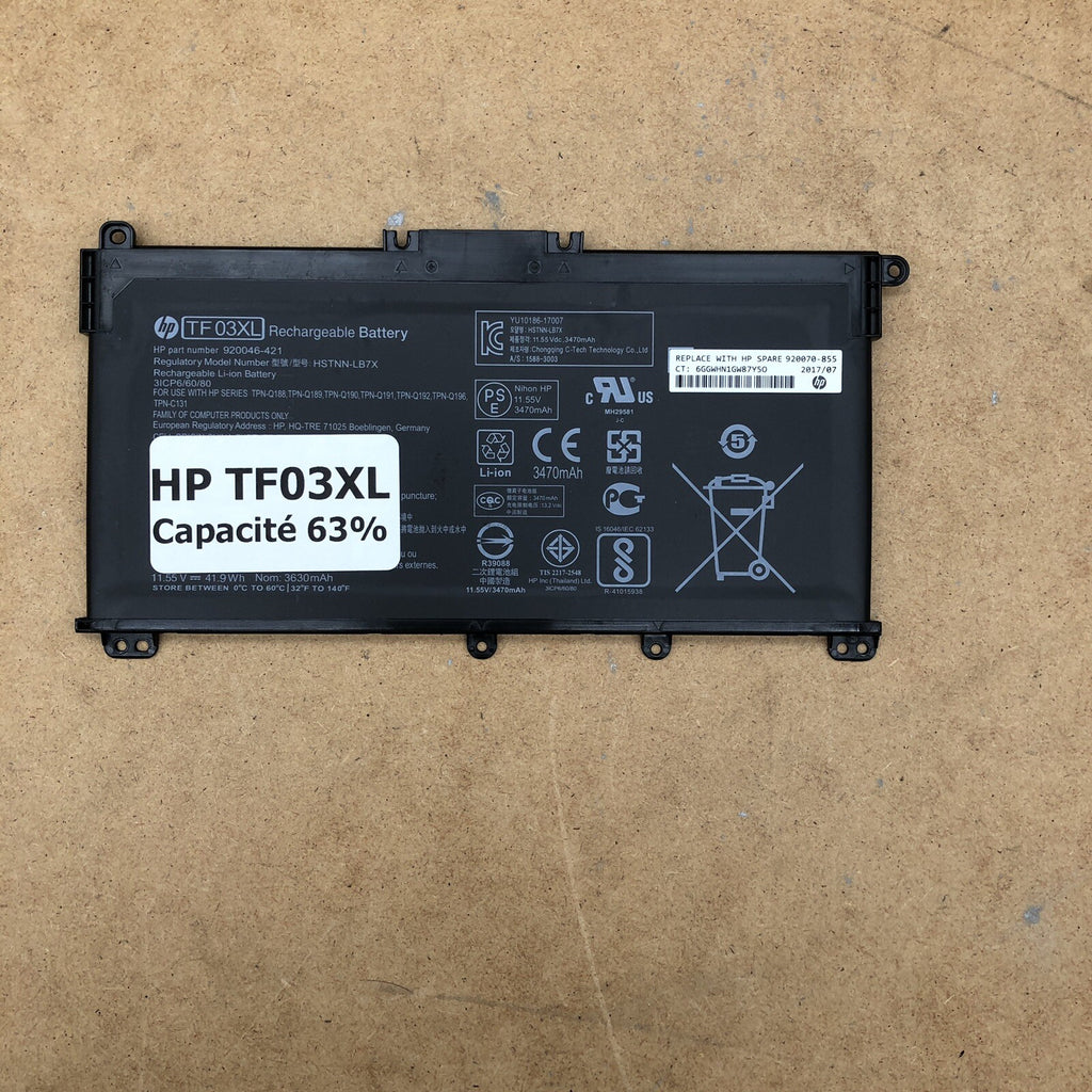Batterie - HP type TF03XL