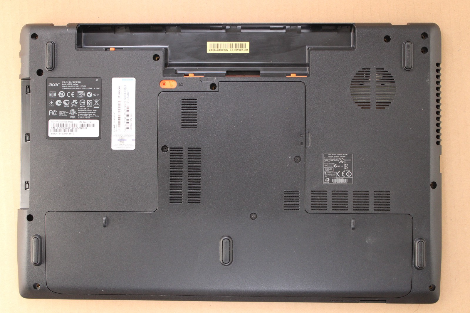 Plasturgie - Acer Aspire 7750ZG