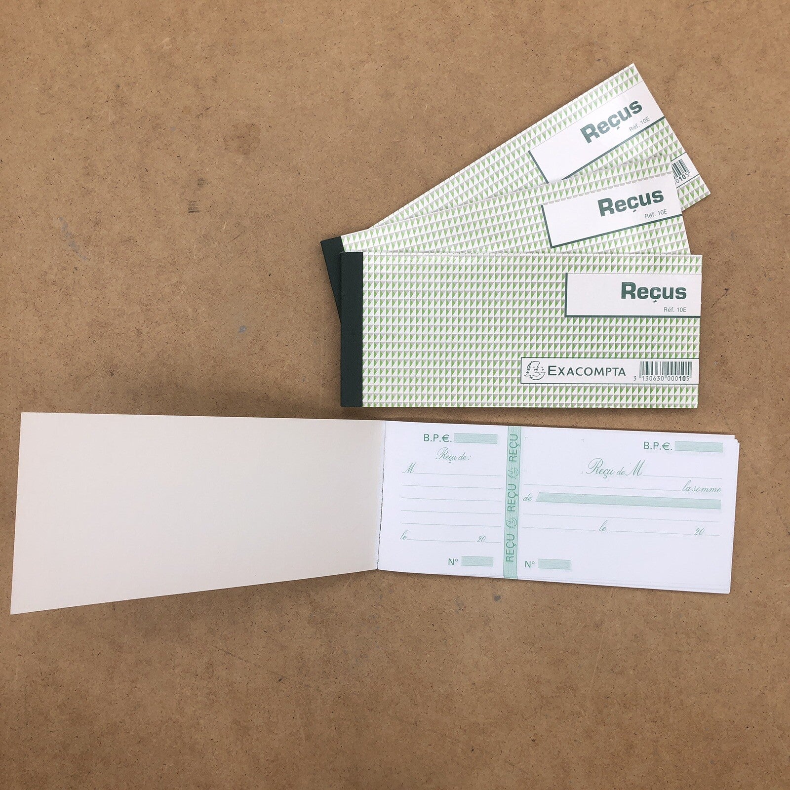 Lot de 4 Carnets de reçus - Exacompta Réf 10E