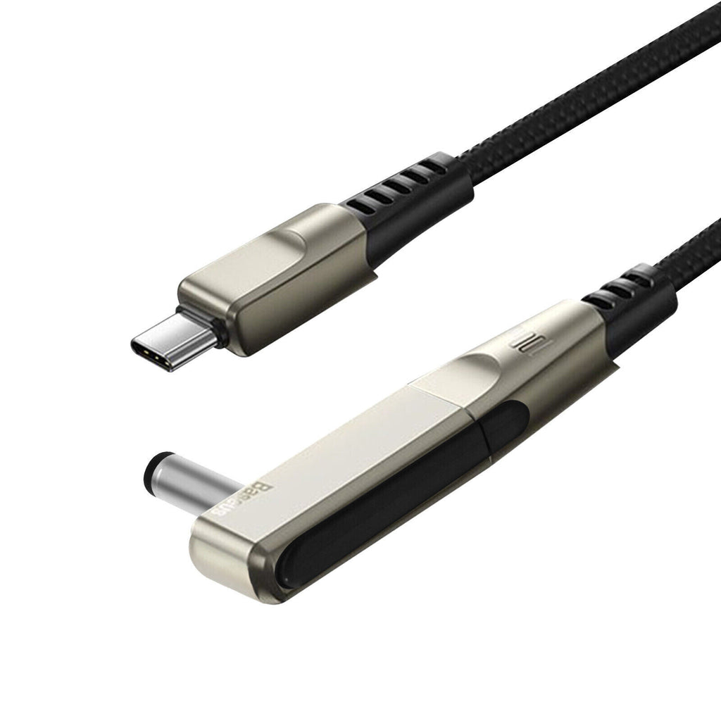 Câble USB-C / USB-C + Prise AC 5.5*2.5mm 100W Charge Rapide Nylon 2m Baseus Noir