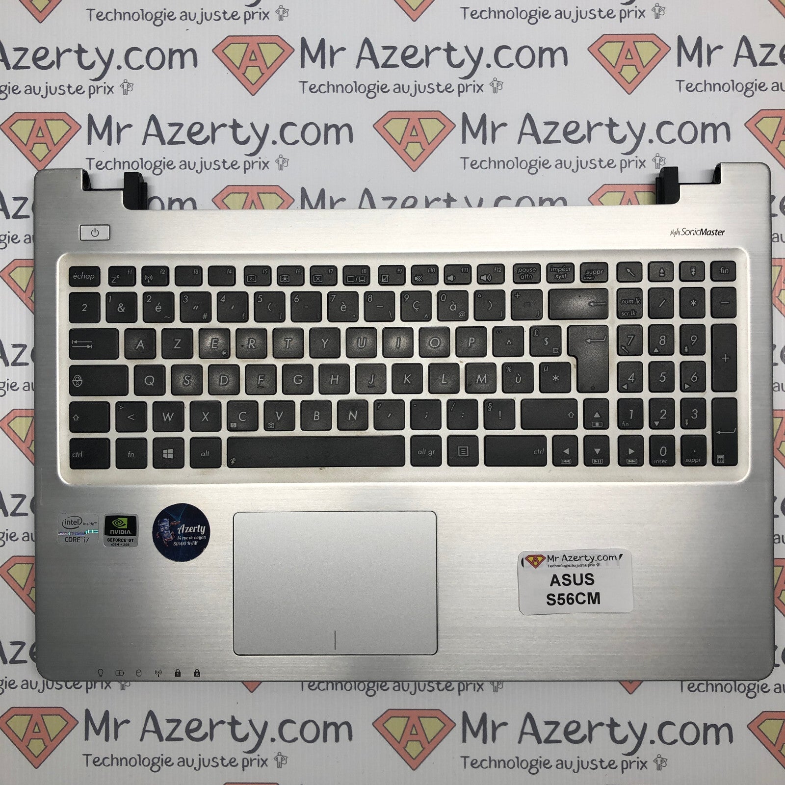 Plasturgie basse complète + clavier azerty - Asus S56CM