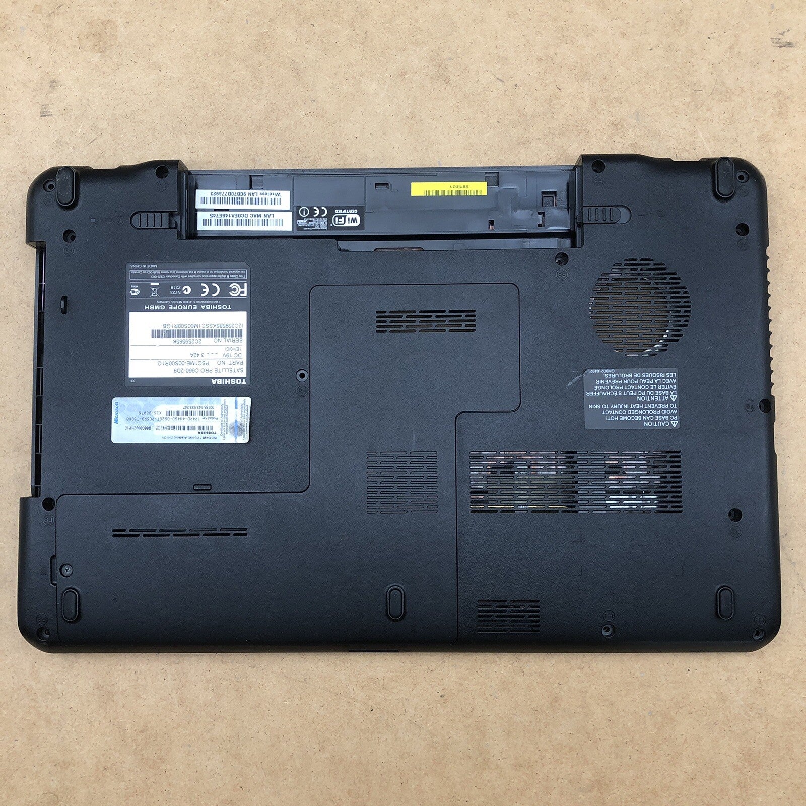 Plasturgie - Toshiba Satellite pro C660