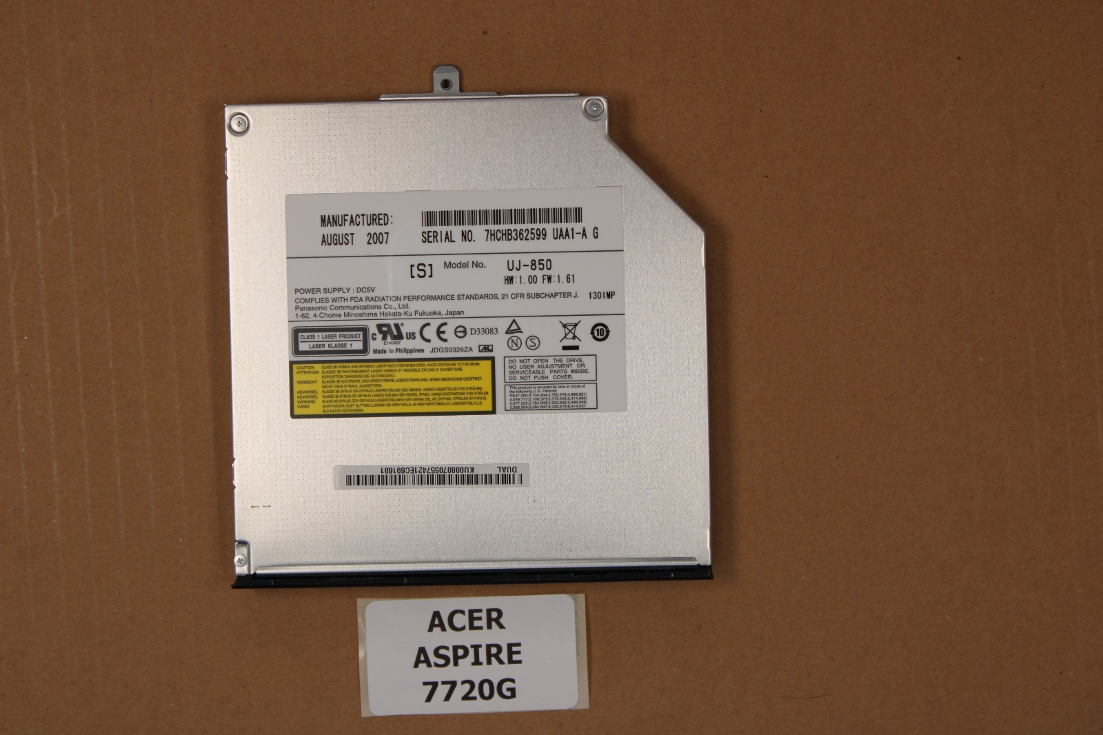 Lecteur/graveur - Acer Aspire 7720G