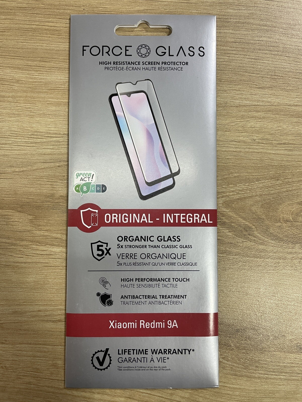 Verre Trempé Organique pour Xiaomi Redmi 9A Garantie à vie - Force Glass