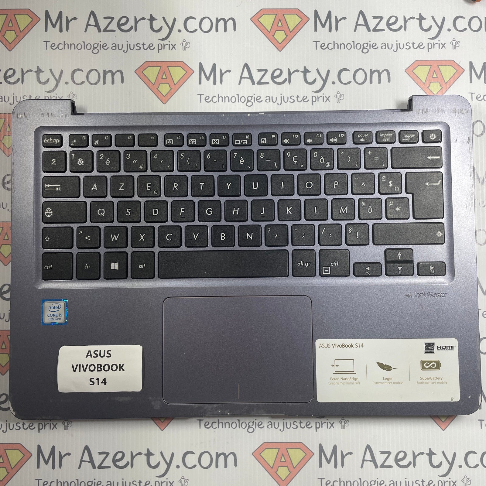 Plasturgie Basse complète + clavier azerty - Asus Vivobook S14