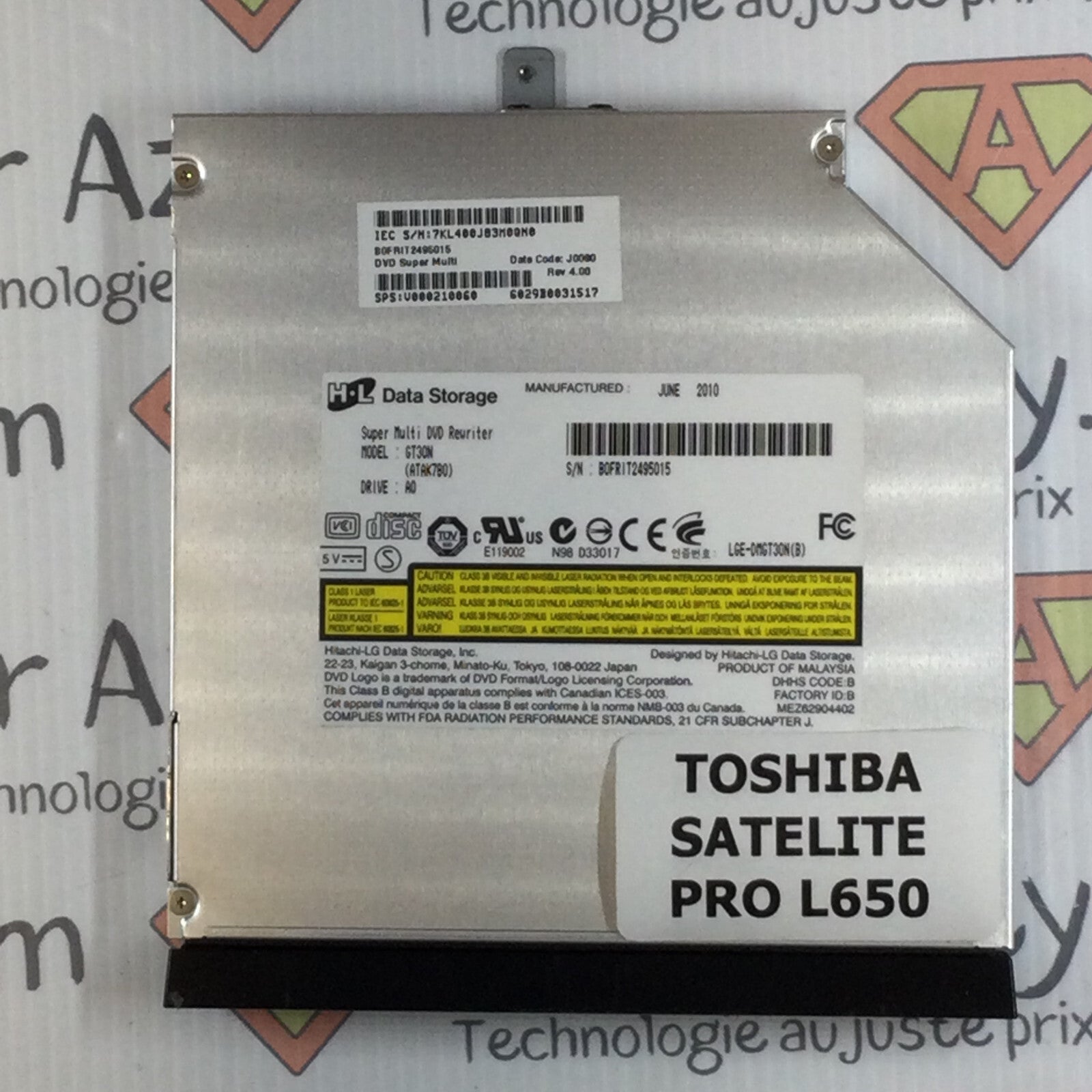 Lecteur/Graveur DVD - Toshiba Satellite Pro L650