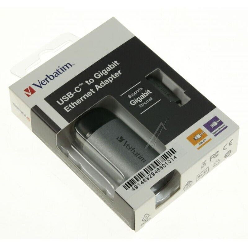 VERBATIM 49146 ADAPTATEUR USB-C / ETHERNET 10CM - NEUF