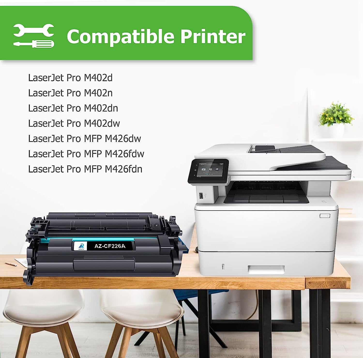 PACK X2 Toners noir compatible avec HP LaserJet Pro M402 M426 MFP - CF226A, 26A