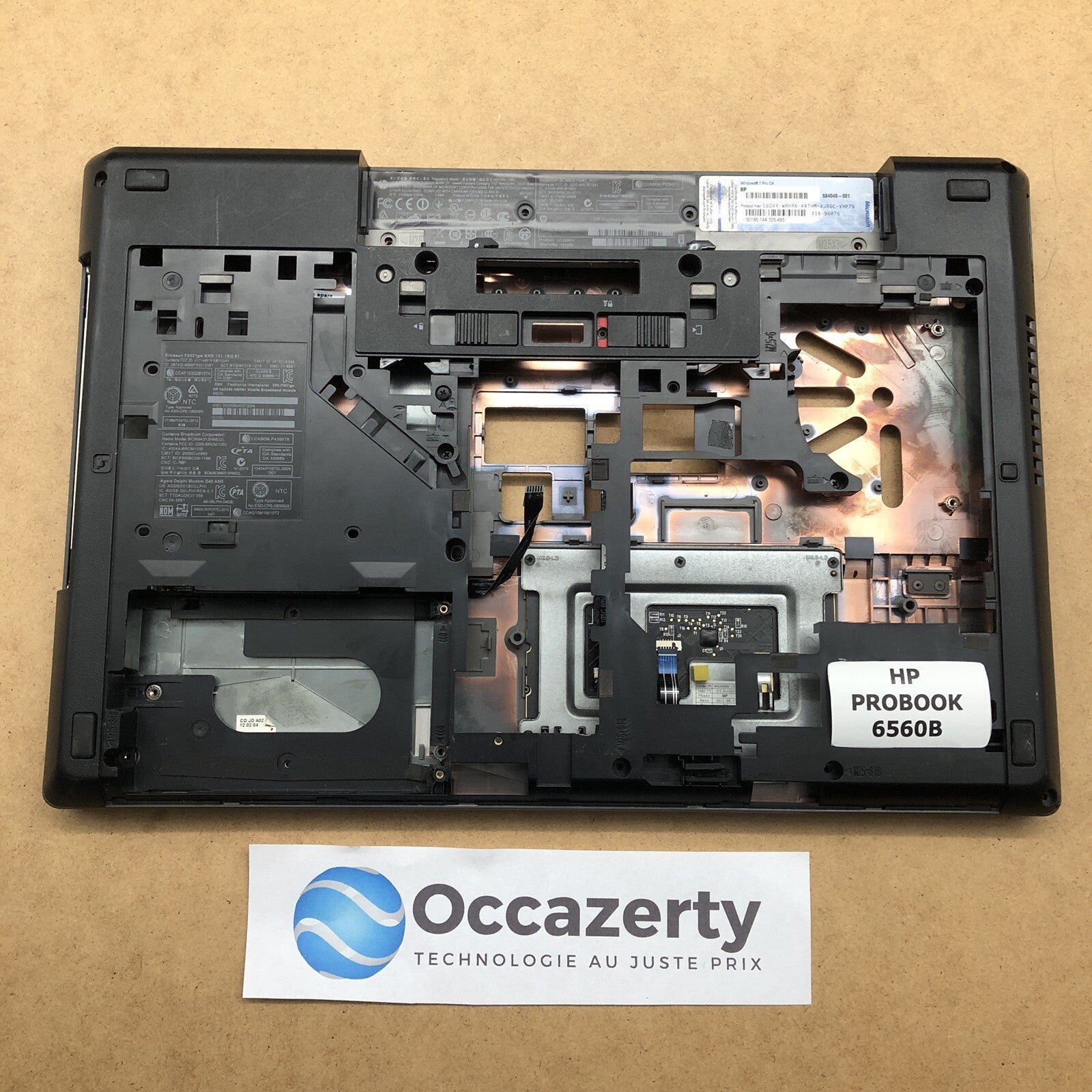 Plasturgie basse sans capot arrière  - HP Probook 6560B
