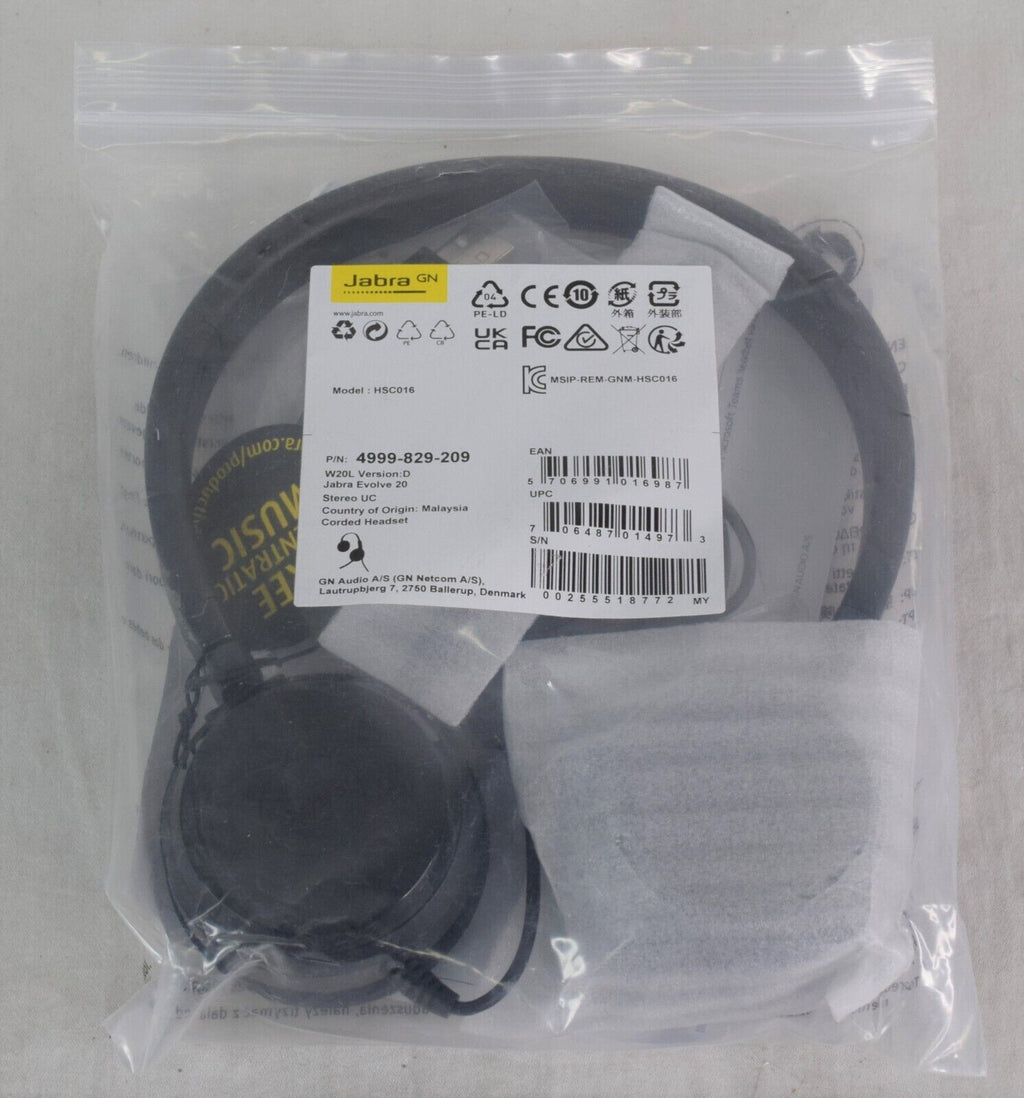 Jabra Evolve 20 UC Casque  Stereo - NEUF