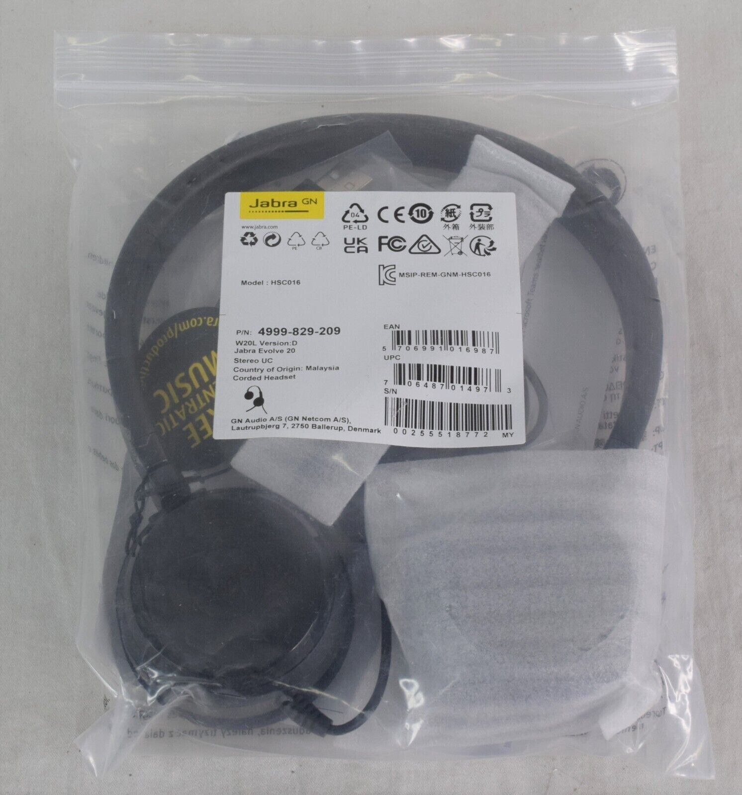 Jabra Evolve 20 UC Casque  Stereo - NEUF