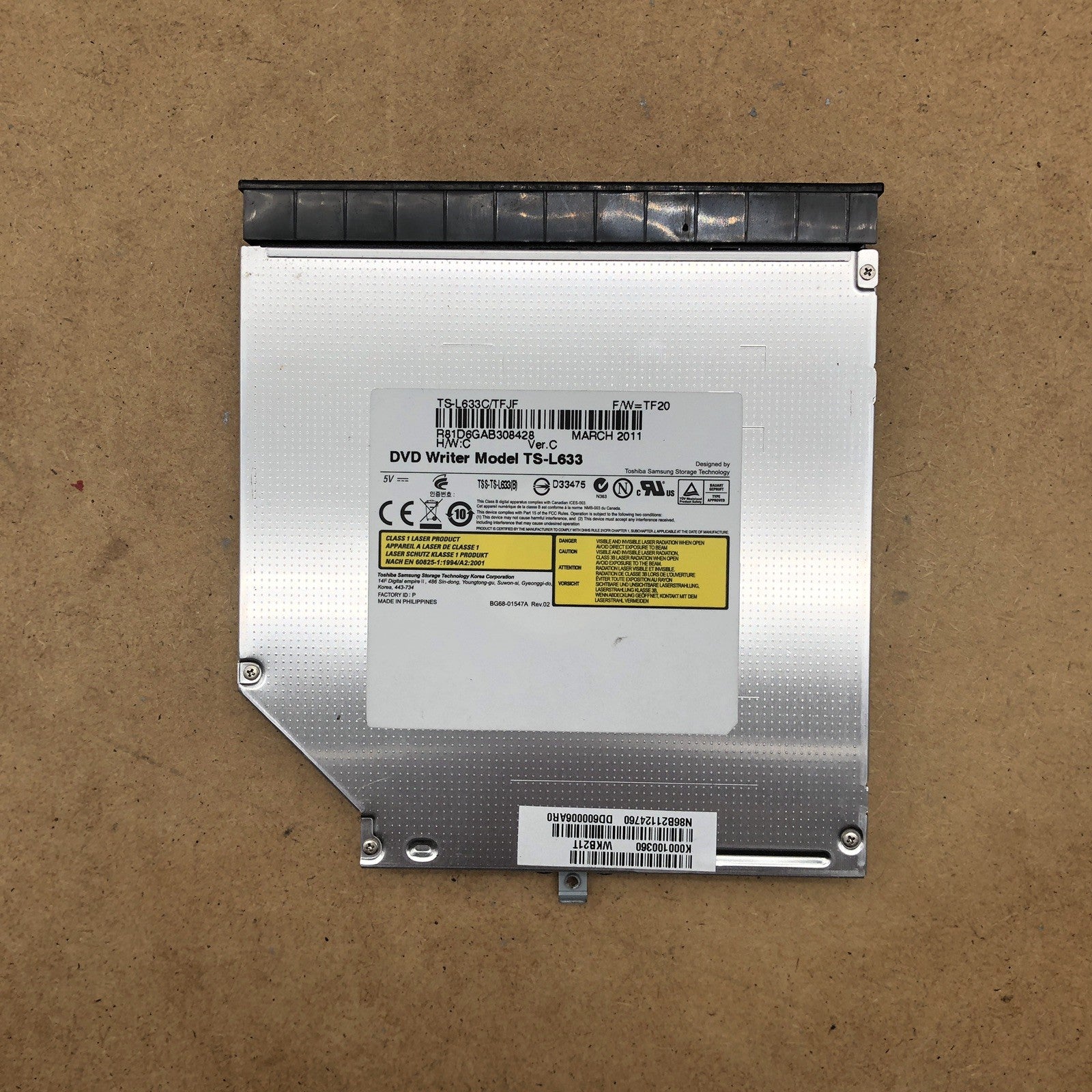 Lecteur/graveur DVD - Toshiba Satellite Pro C660-1HK