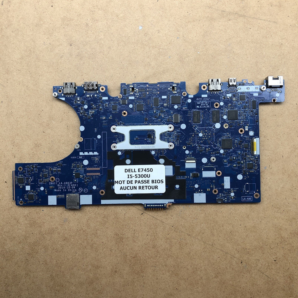 Carte mère - DELL LATITUDE E7450 I5-5300U mot de passe bios