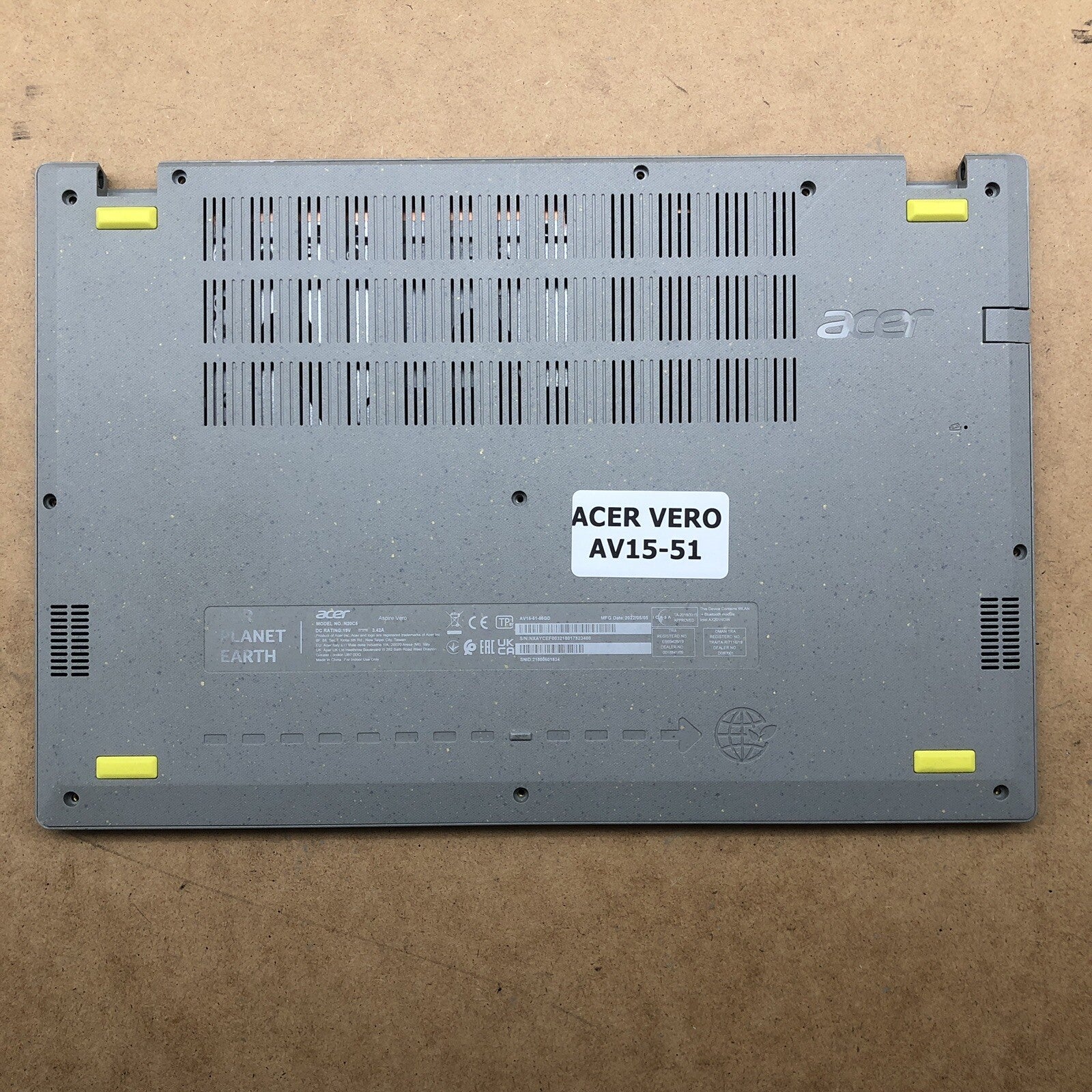 Plasturgie complète avec clavier azerty - Acer Vero AV15-51