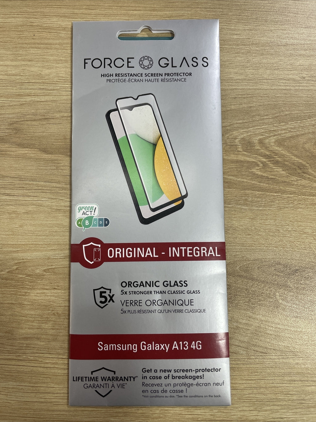 Verre Trempé Organique pour Samsung A13 4G Garantie à vie - Force Glass
