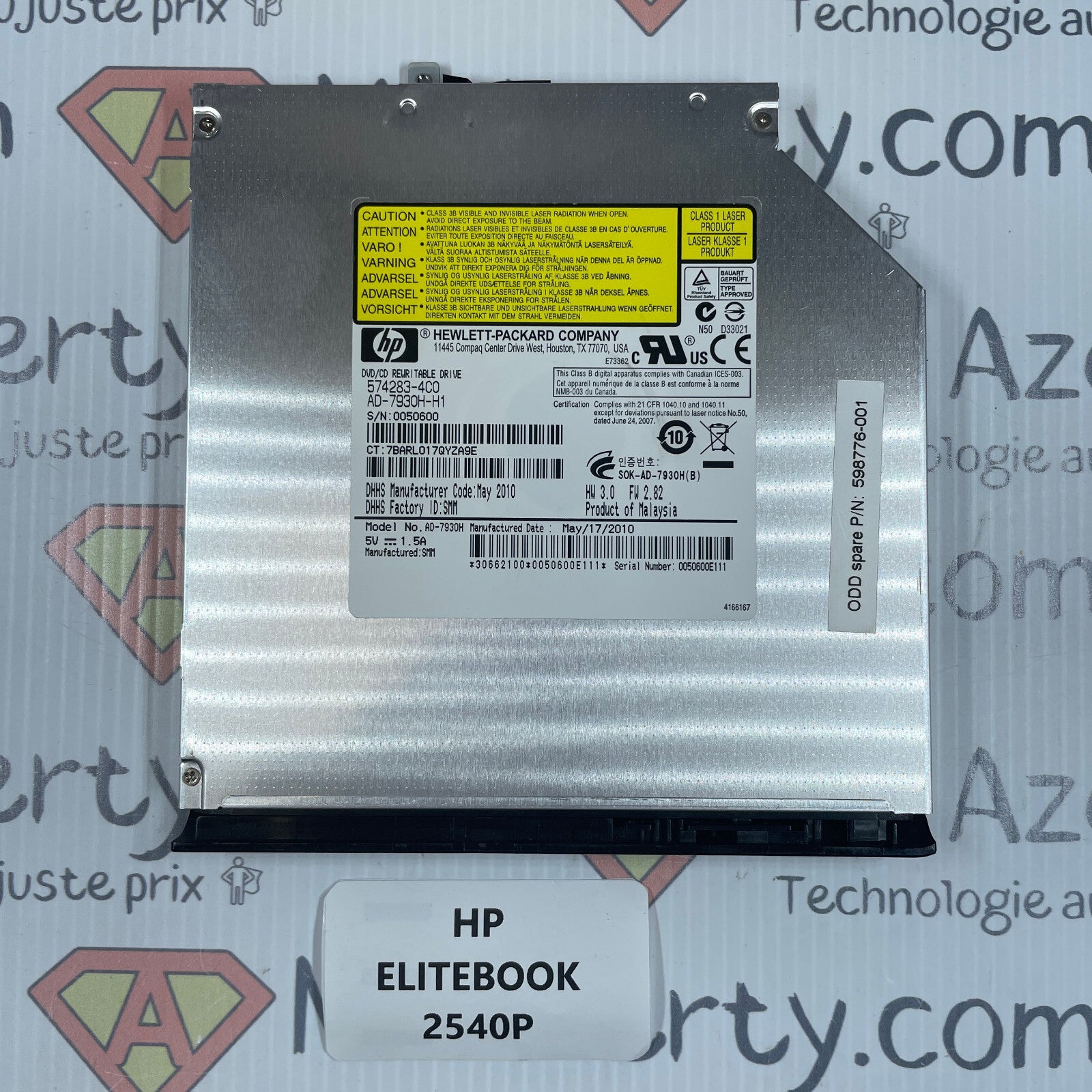 Graveur - HP Elitebook 2540P