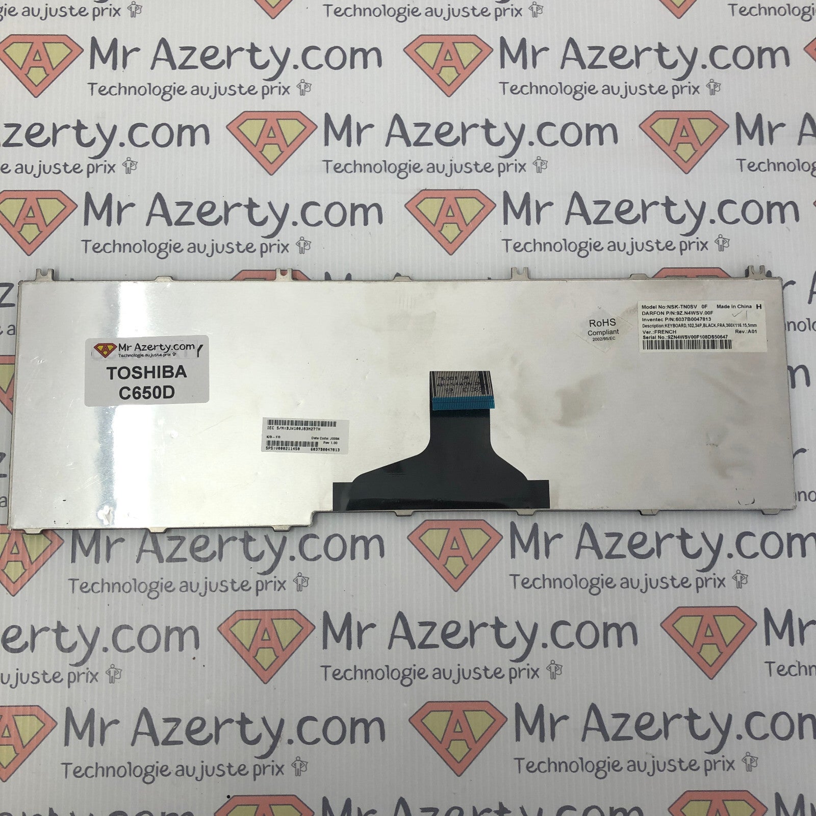 Clavier azerty - Toshiba Satellite C650D