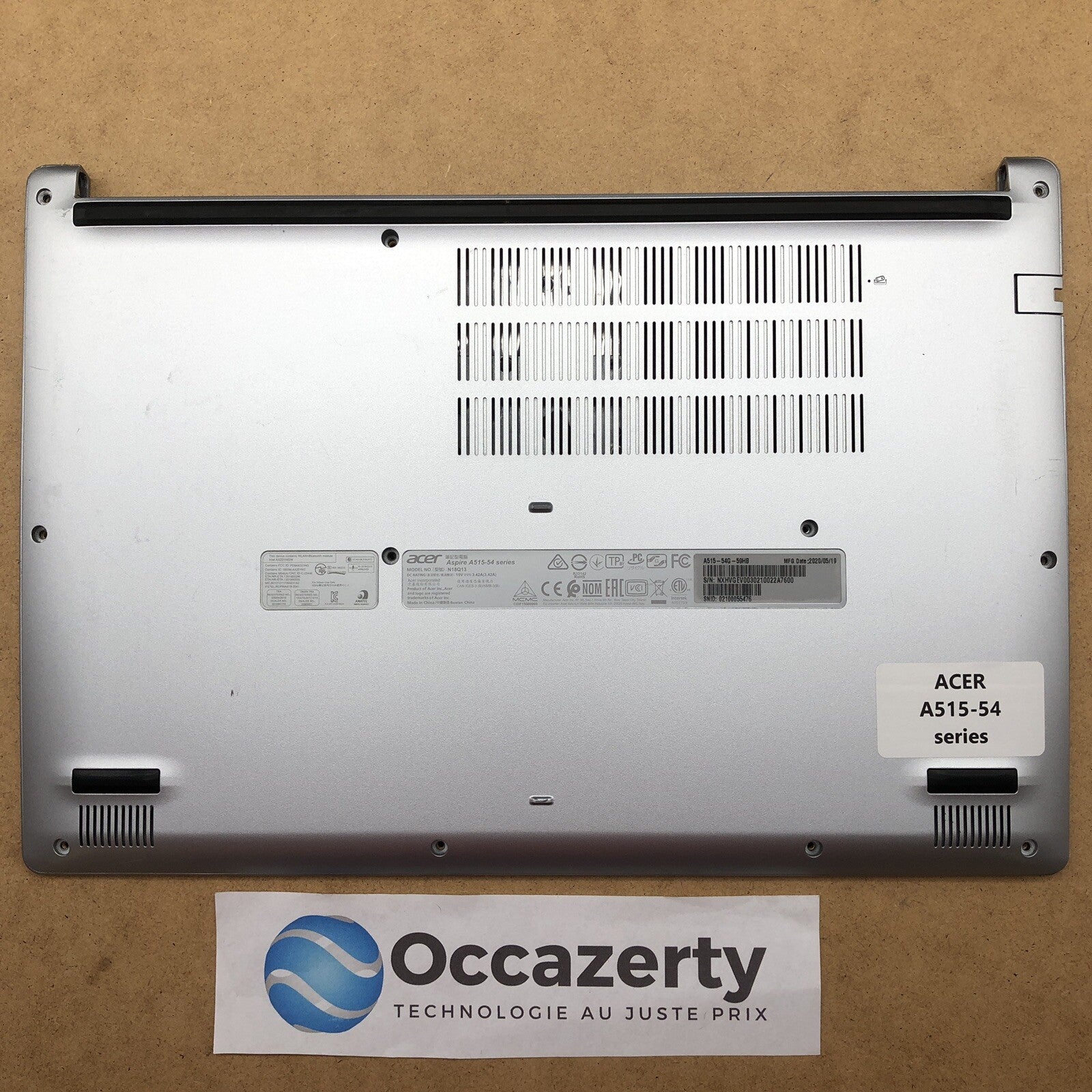 Plasturgie Basse complète + clavier QUERTZ - Acer A515-54 Series