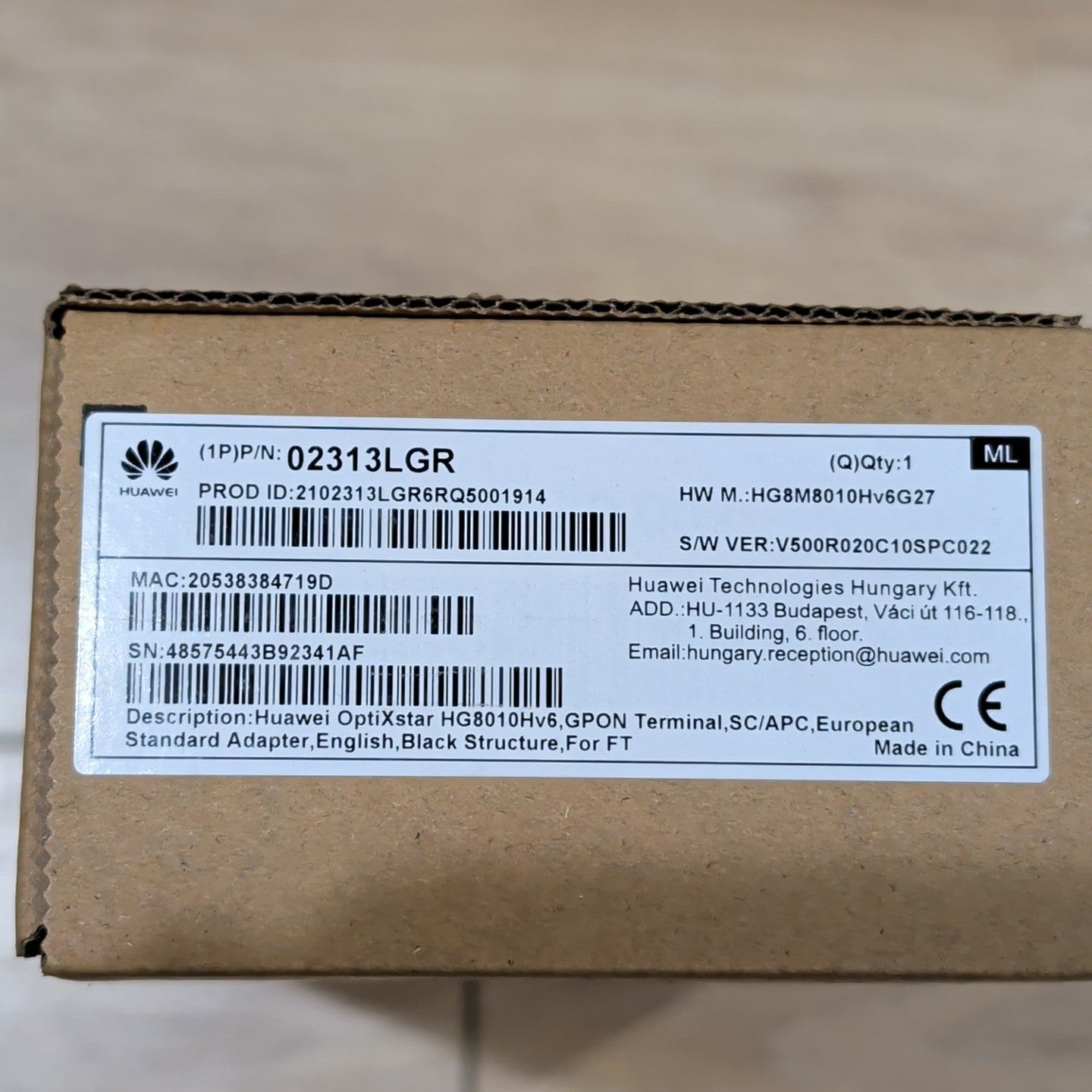 Boitier fibre Huawei Complet - OptiXstar  HG8010Hv6 - Neuf