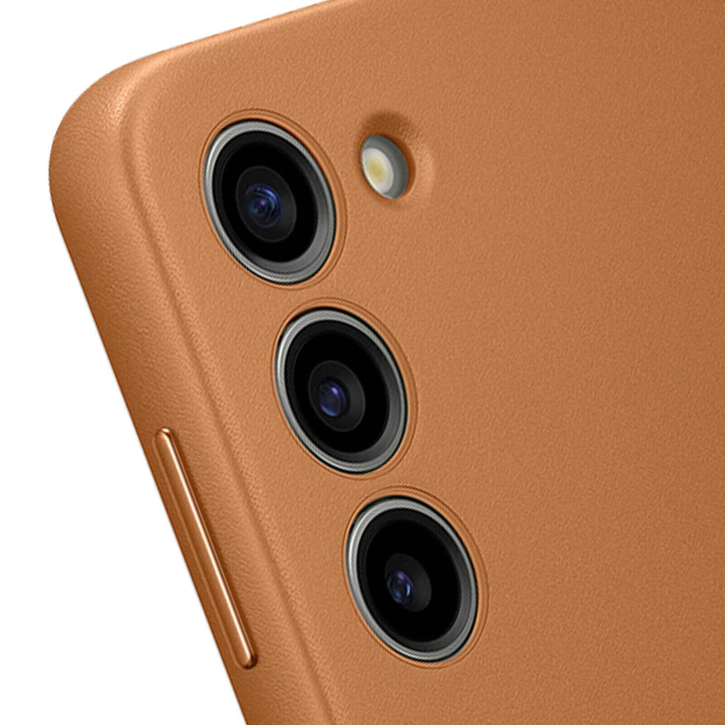 SAMSUNG EF-VS911LA - Coque en cuir Galaxy S23 Camel - NEUF