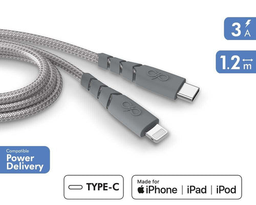 Cable USB-C / Lightnning - Force Power Ultra Rapide 3A - MFi - Garanti à vie