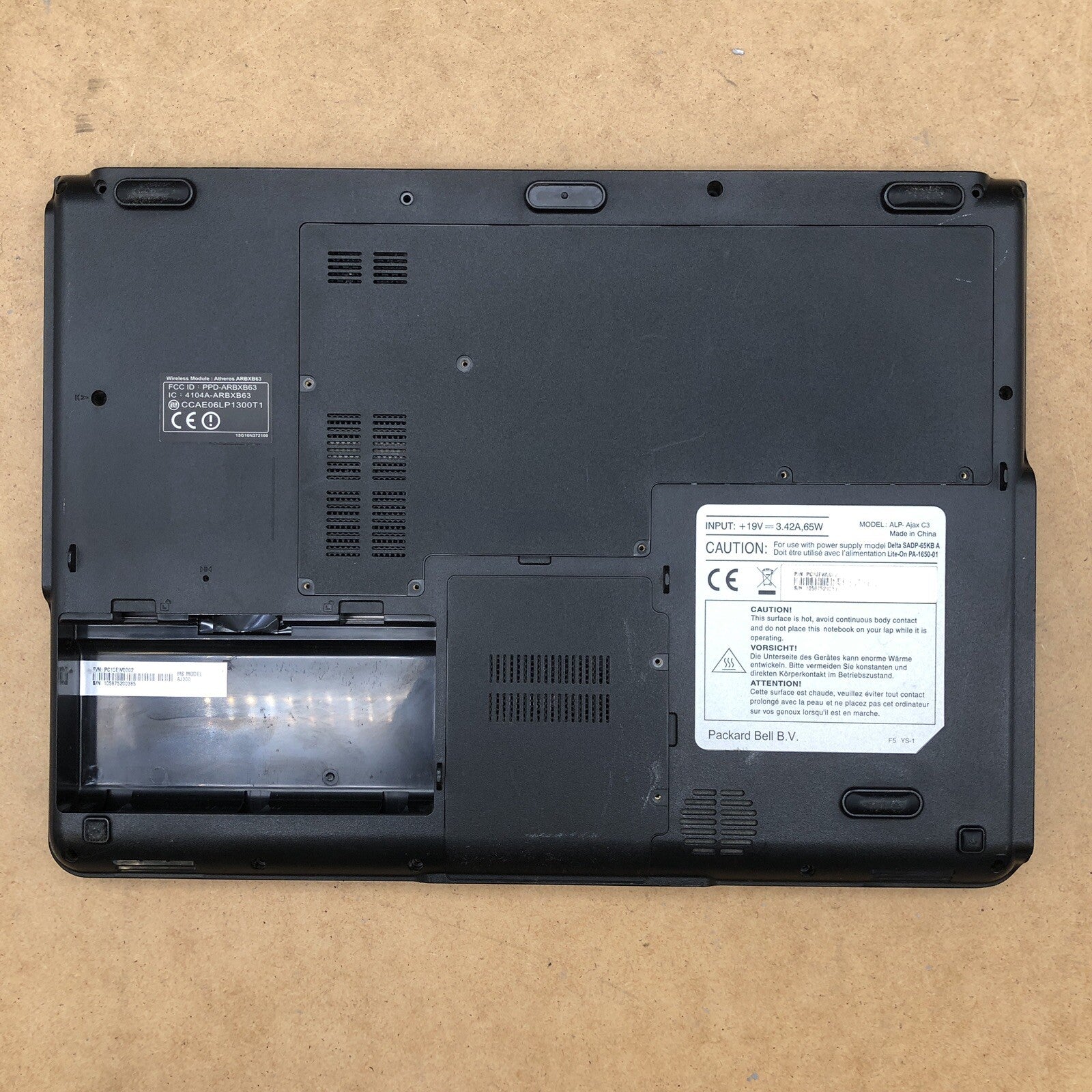 Plasturgie Basse complète - Packard Bell ALP-AJAX C3