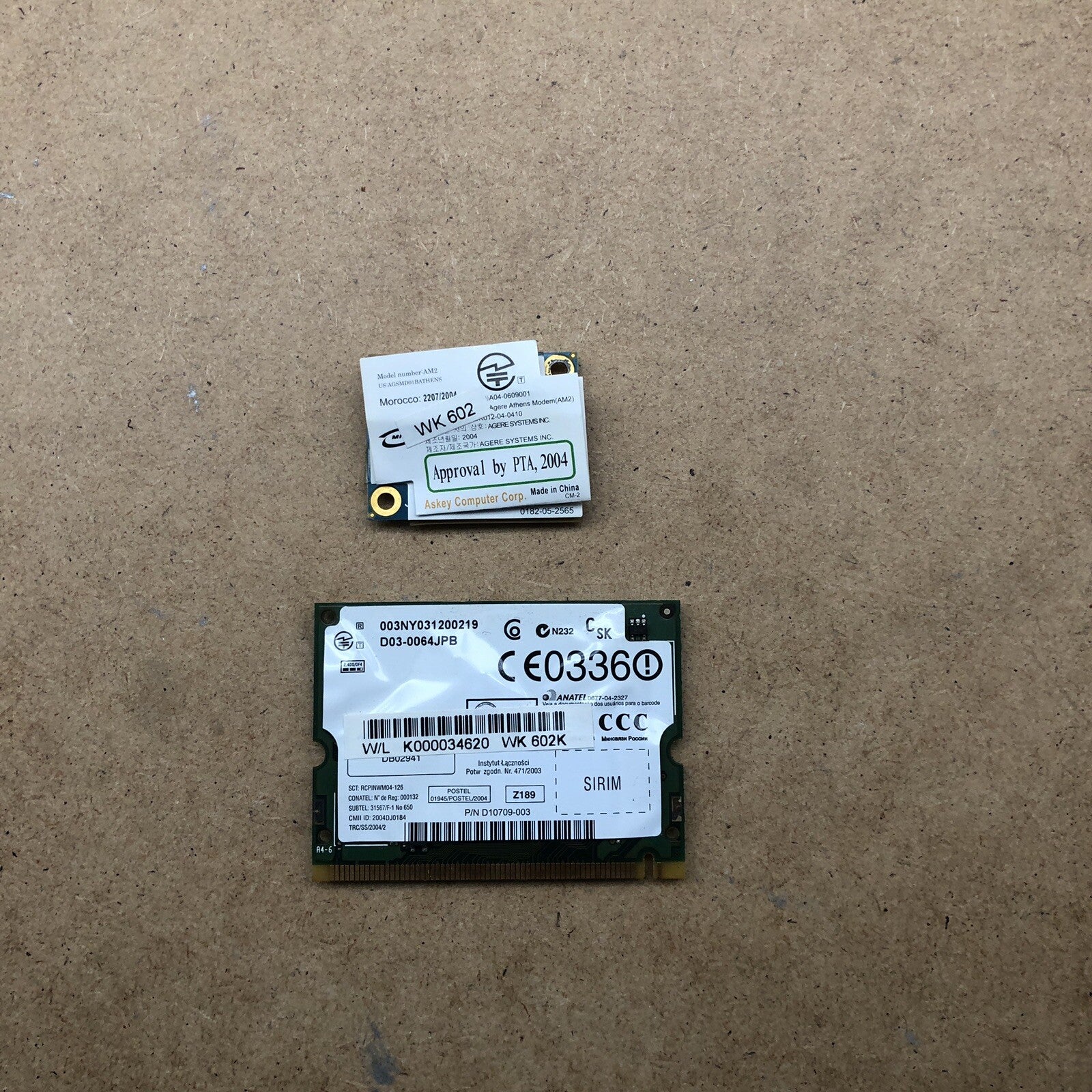 Carte wifi/bluetooth - Toshiba Satellite M70-168