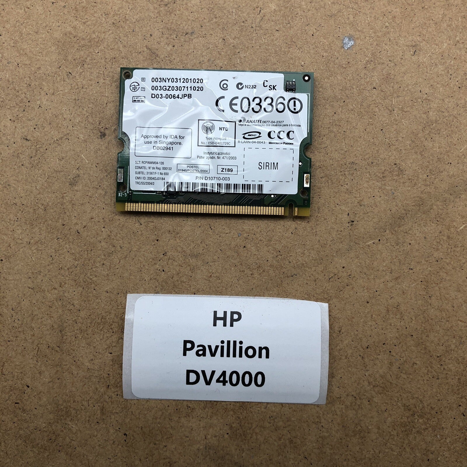 Carte wifi - HP Pavilion DV4000