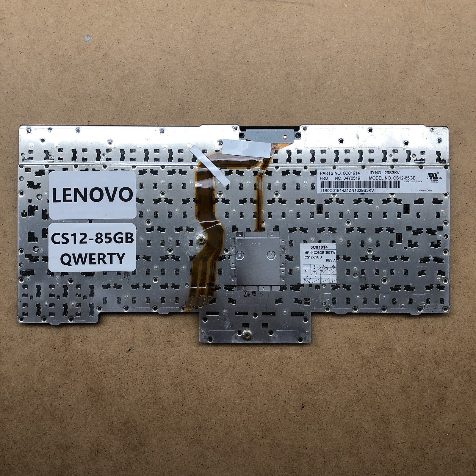 Clavier QWERTY - CS12-85GB - LENOVO
